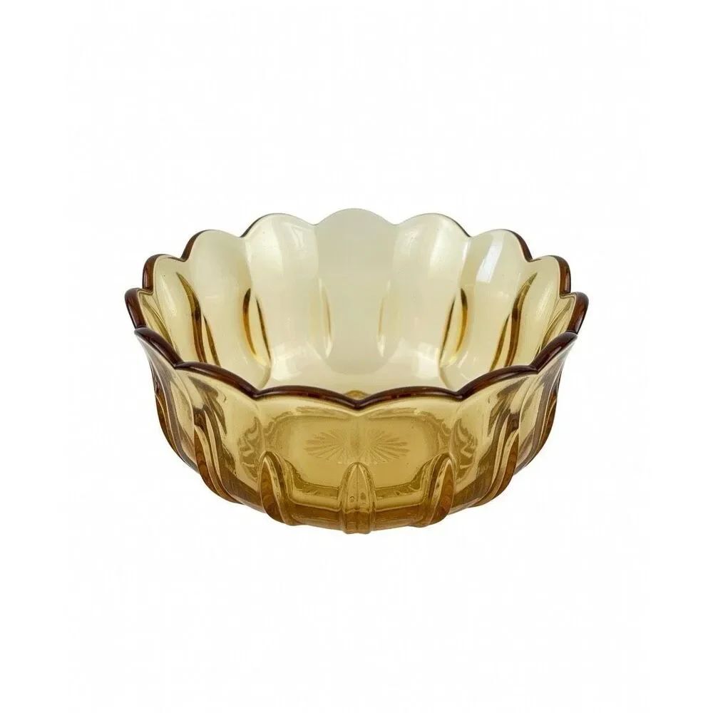 Vintageβ70s Anchor Hocking Fairfield Large Amber Bowl MCM